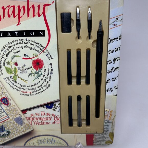 Manda Hanson Calligraphy Workstation Pen & Book Handwriting Penmanship - Picture 2 of 12
